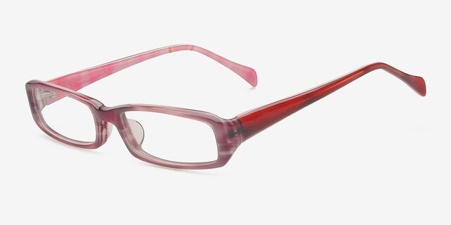 Amalia Purple & Red AcetateEyeglass Frames from EyeBuyDirect, Angle View