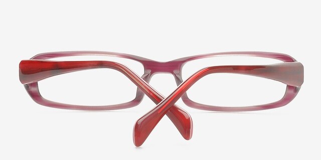 Amalia Purple & Red AcetateEyeglass Frames from EyeBuyDirect, Closed View