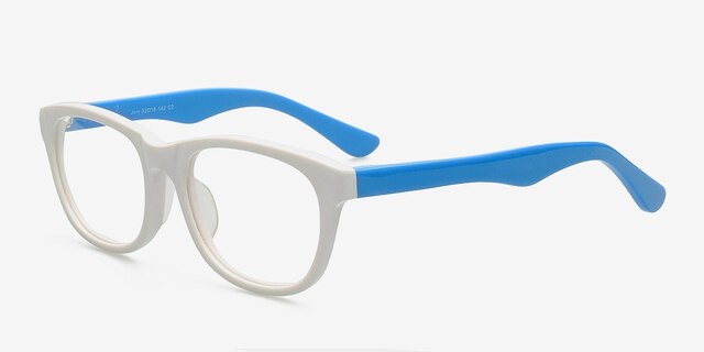 Jem White AcetateEyeglass Frames from EyeBuyDirect, Angle View