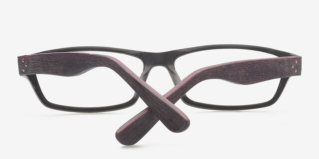 Joss Black & Purple AcetateEyeglass Frames from EyeBuyDirect, Closed View