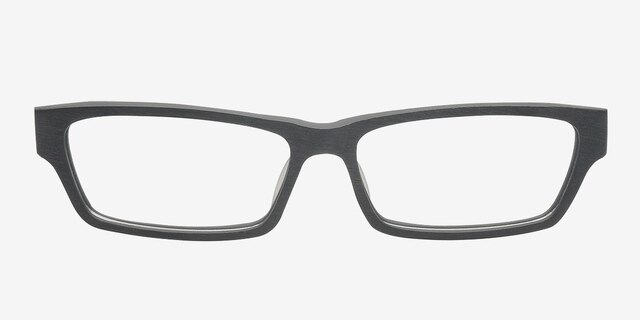 Kadin Noir AcétateMontures de lunettes de vue d'EyeBuyDirect, Vue de Face