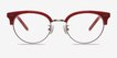 Annabel Red Acetate, MetalEyeglass Frames from EyeBuyDirect, Front View