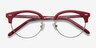 Annabel Rouge Acetate-metalMontures de lunettes de vue d'EyeBuyDirect, Vue Rapprochée