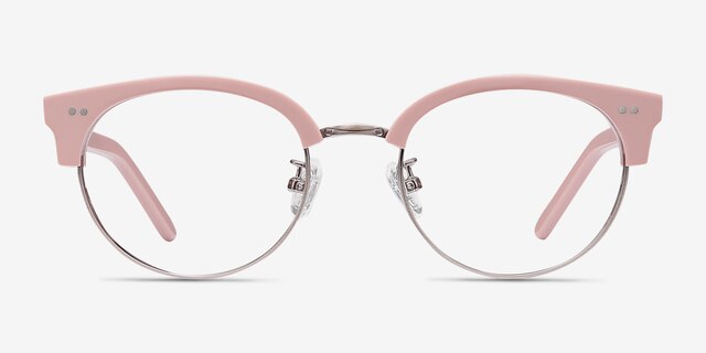 Annabel Pink Acetate-metalEyeglass Frames from EyeBuyDirect, Front View