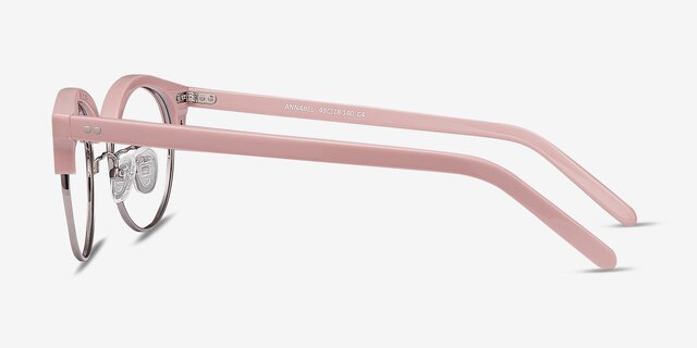 Annabel Pink Acetate-metalEyeglass Frames from EyeBuyDirect, Side View