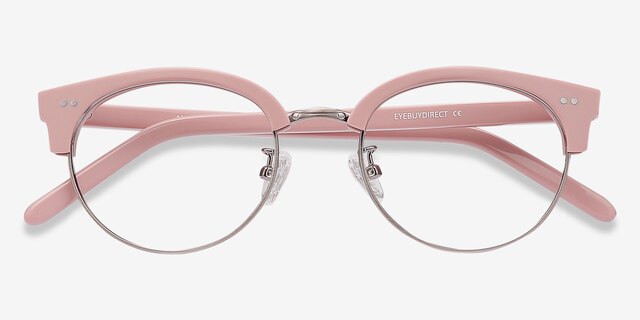 Annabel Pink Acetate-metalEyeglass Frames from EyeBuyDirect, Closed View