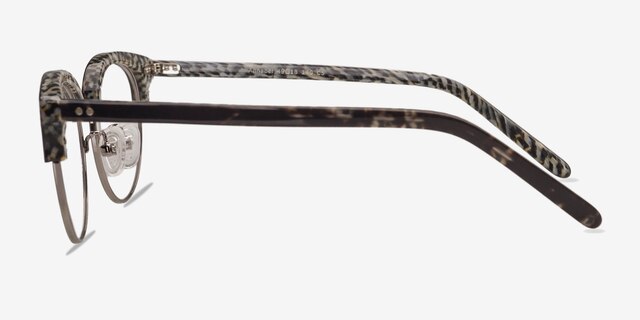 Annabel Gunmetal & Tortoise Acetate-metalEyeglass Frames from EyeBuyDirect, Side View