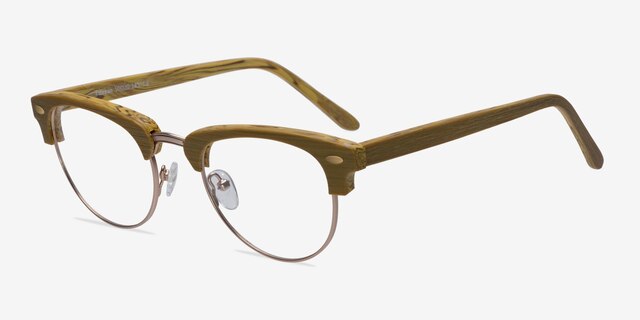 Esteban Yellow AcetateEyeglass Frames from EyeBuyDirect, Angle View
