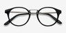 Get Lucky Black & Silver AcetateEyeglass Frames from EyeBuyDirect, Closed View