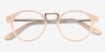 Get Lucky Ivory & Silver Acetate-metalEyeglass Frames from EyeBuyDirect, Closed View