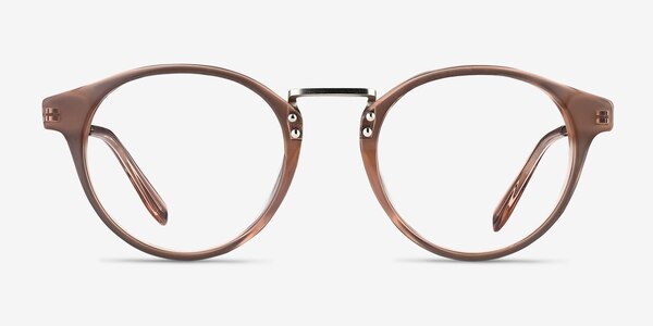 Get Lucky Brown/Silver Acetate-metal Montures de lunettes de vue