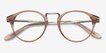 Get Lucky Brown & Silver Acetate, MetalEyeglass Frames from EyeBuyDirect, Closed View