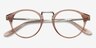 Get Lucky Brown & Silver Acetate-metalMontures de lunettes de vue d'EyeBuyDirect, Vue Rapprochée