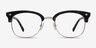 Japan Morning Dark Tortoise Acetate-metalEyeglass Frames from EyeBuyDirect, Front View