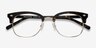 Japan Morning Dark Tortoise Acetate-metalEyeglass Frames from EyeBuyDirect, Closed View