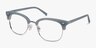 Japan Morning Blue Acetate-metalMontures de lunettes de vue d'EyeBuyDirect, Vue d'Angle