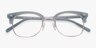 Japan Morning Blue Acetate-metalMontures de lunettes de vue d'EyeBuyDirect, Vue Rapprochée