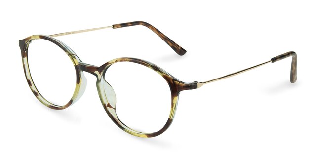 Doc Tortoise PlasticEyeglass Frames from EyeBuyDirect, Angle View