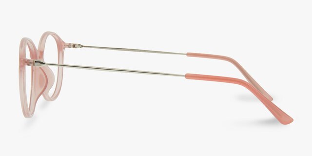 Doc Light Pink PlasticEyeglass Frames from EyeBuyDirect, Side View