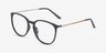 Naomi Noir Plastic-metalMontures de lunettes de vue d'EyeBuyDirect, Vue d'Angle