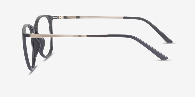 Naomi Noir Plastic-metalMontures de lunettes de vue d'EyeBuyDirect, Vue de Côté