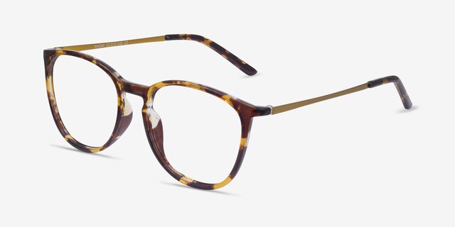 Naomi Écailles Plastic-metalMontures de lunettes de vue d'EyeBuyDirect, Vue d'Angle
