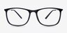 Hurricane Black PlasticEyeglass Frames from EyeBuyDirect, Front View