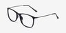 Hurricane Black PlasticEyeglass Frames from EyeBuyDirect, Angle View