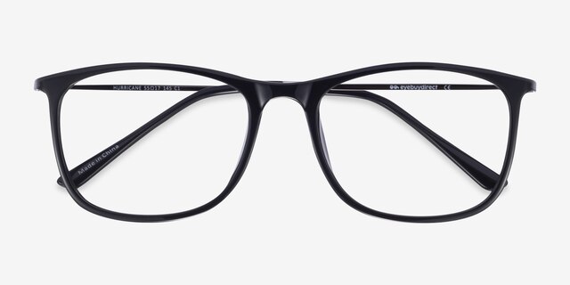 Hurricane Black PlasticEyeglass Frames from EyeBuyDirect, Closed View