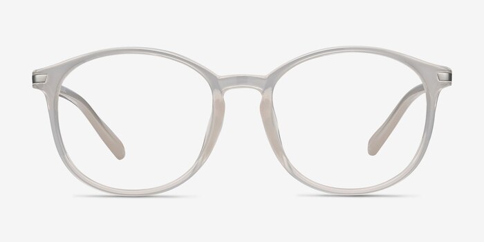 Lindsey Clear White Metal Eyeglass Frames from EyeBuyDirect