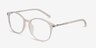 Lindsey Clear White MetalEyeglass Frames from EyeBuyDirect, Angle View