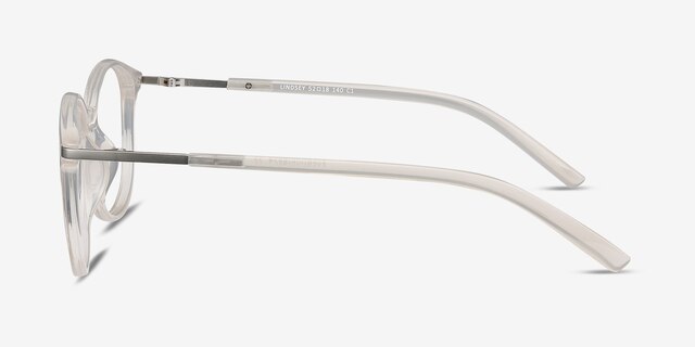 Lindsey Clear White MetalEyeglass Frames from EyeBuyDirect, Side View