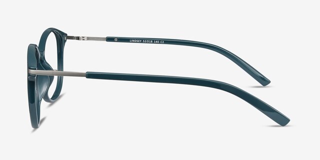 Lindsey Vert PlastiqueMontures de lunettes de vue d'EyeBuyDirect, Vue de Côté