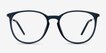 Naomi Matte Blue MetalEyeglass Frames from EyeBuyDirect, Front View