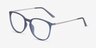 Naomi Matte Blue MetalEyeglass Frames from EyeBuyDirect, Angle View
