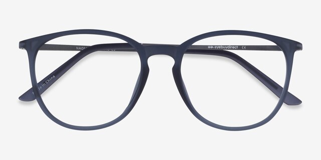 Naomi Matte Blue MetalEyeglass Frames from EyeBuyDirect, Closed View