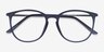 Naomi Matte Blue MetalEyeglass Frames from EyeBuyDirect, Closed View