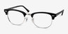 Sweet Janet Black Silver Acetate-metalEyeglass Frames from EyeBuyDirect, Angle View
