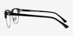 Sweet Janet Black Silver Acetate, MetalEyeglass Frames from EyeBuyDirect, Side View