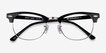 Sweet Janet Black Silver Acetate, MetalEyeglass Frames from EyeBuyDirect, Closed View