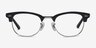 Sweet Janet Navy Silver AcetateEyeglass Frames from EyeBuyDirect, Front View
