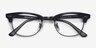 Sweet Jane Navy Silver AcetateEyeglass Frames from EyeBuyDirect, Closed View