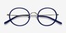 Gemini Navy AcetateEyeglass Frames from EyeBuyDirect, Closed View
