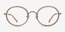 Gemini Light Brown AcétateMontures de lunettes de vue d'EyeBuyDirect, Vue de Face