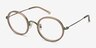 Gemini Light Brown AcétateMontures de lunettes de vue d'EyeBuyDirect, Vue d'Angle