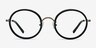 Gemini Black AcetateEyeglass Frames from EyeBuyDirect, Front View
