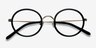 Gemini Black AcetateEyeglass Frames from EyeBuyDirect, Closed View