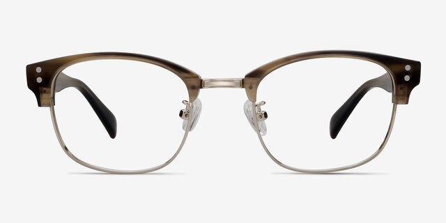 Look Up Brown AcetateEyeglass Frames from EyeBuyDirect, Front View