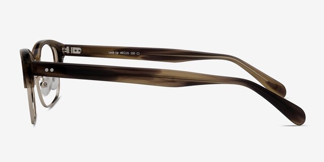 Look Up Brown AcetateEyeglass Frames from EyeBuyDirect, Side View