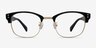 Look Up Black AcetateEyeglass Frames from EyeBuyDirect, Front View